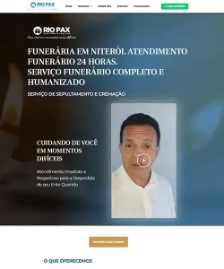 Portifólio sites da Nitnet - landing page da Rio Pax Niterói