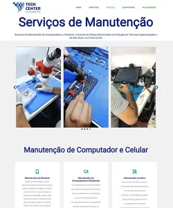 Portifólio Nitnet - site da Tech Center Eletrônicos